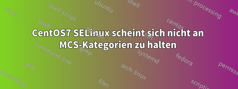 CentOS7 SELinux scheint sich nicht an MCS-Kategorien zu halten