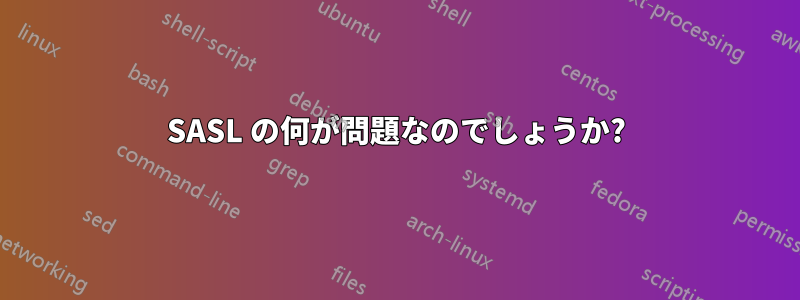 SASL の何が問題なのでしょうか?