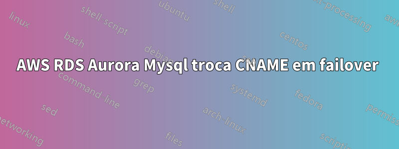 AWS RDS Aurora Mysql troca CNAME em failover