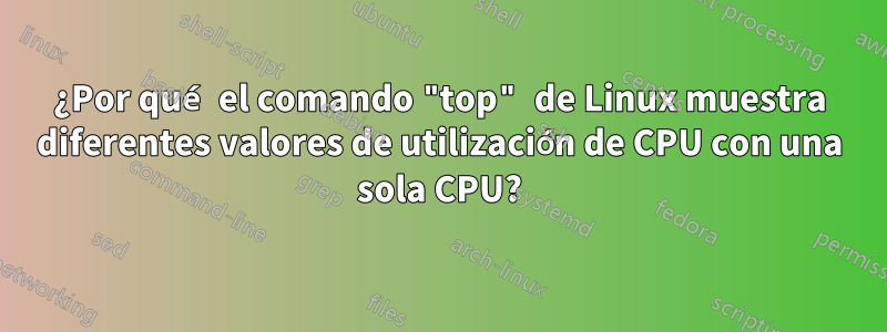 ¿Por qué el comando "top" de Linux muestra diferentes valores de utilización de CPU con una sola CPU?