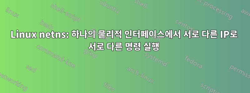 Linux netns: 하나의 물리적 인터페이스에서 서로 다른 IP로 서로 다른 명령 실행