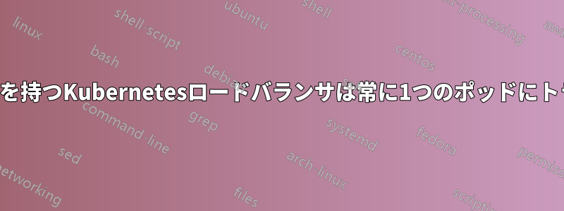 スティッキーセッションを持つKubernetesロードバランサは常に1つのポッドにトラフィックを送信します