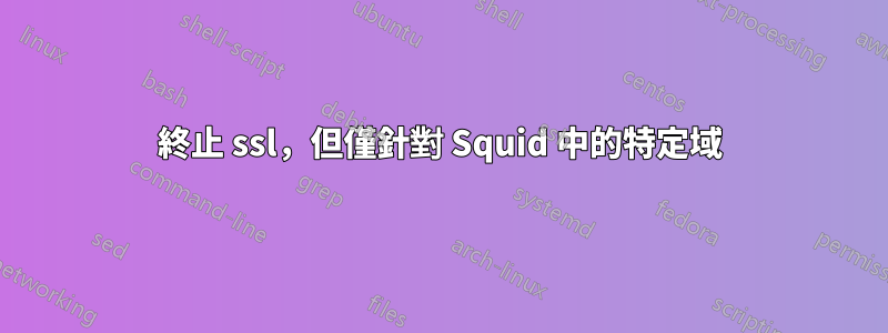 終止 ssl，但僅針對 Squid 中的特定域