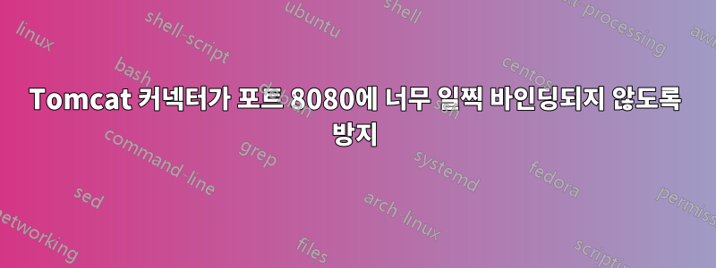 Tomcat 커넥터가 포트 8080에 너무 일찍 바인딩되지 않도록 방지