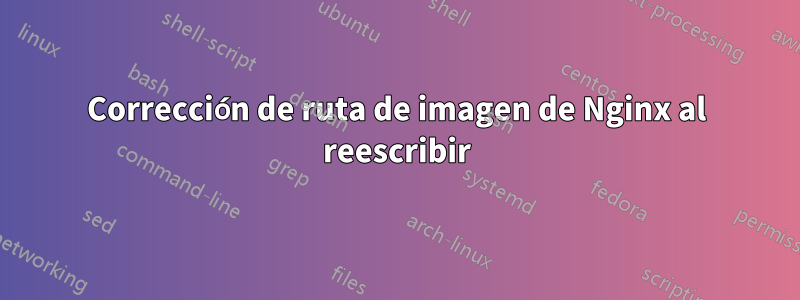 Corrección de ruta de imagen de Nginx al reescribir