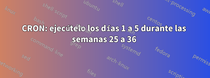 CRON: ejecútelo los días 1 a 5 durante las semanas 25 a 36