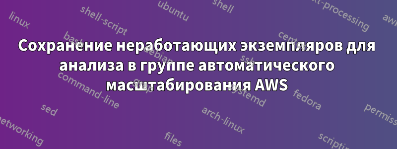 Сохранение неработающих экземпляров для анализа в группе автоматического масштабирования AWS