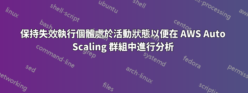 保持失效執行個體處於活動狀態以便在 AWS Auto Scaling 群組中進行分析