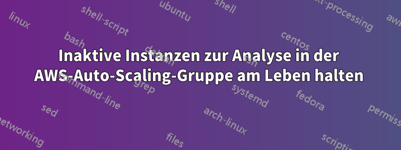 Inaktive Instanzen zur Analyse in der AWS-Auto-Scaling-Gruppe am Leben halten