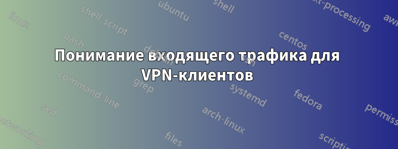 Понимание входящего трафика для VPN-клиентов