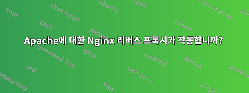 Apache에 대한 Nginx 리버스 프록시가 작동합니까?