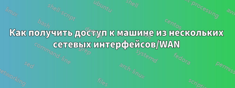 Как получить доступ к машине из нескольких сетевых интерфейсов/WAN