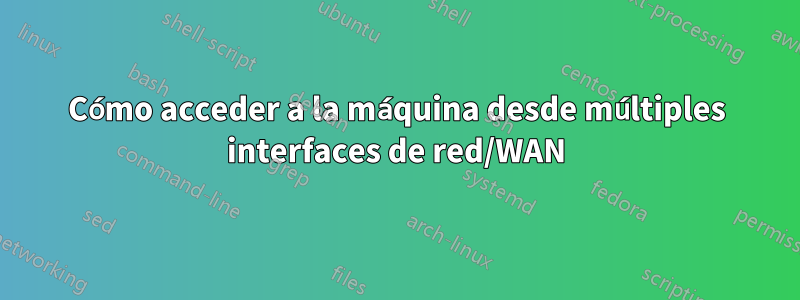 Cómo acceder a la máquina desde múltiples interfaces de red/WAN