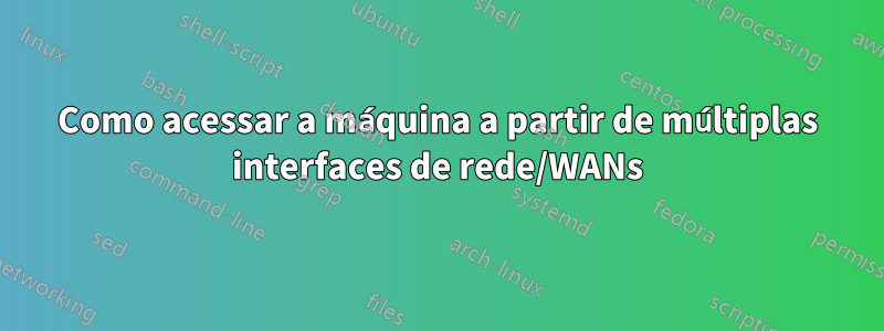 Como acessar a máquina a partir de múltiplas interfaces de rede/WANs