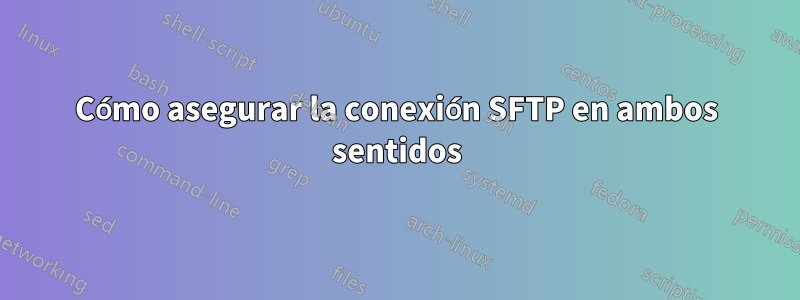 Cómo asegurar la conexión SFTP en ambos sentidos