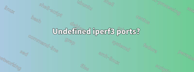 Undefined iperf3 ports?