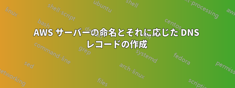 AWS サーバーの命名とそれに応じた DNS レコードの作成