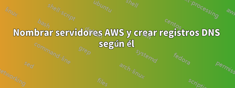 Nombrar servidores AWS y crear registros DNS según él