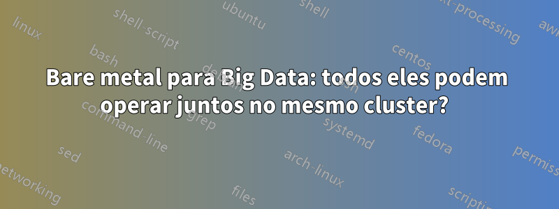 Bare metal para Big Data: todos eles podem operar juntos no mesmo cluster? 