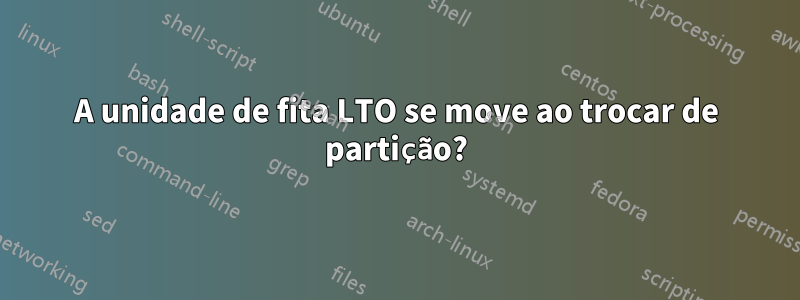 A unidade de fita LTO se move ao trocar de partição?