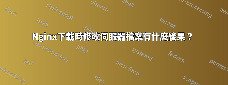 Nginx下載時修改伺服器檔案有什麼後果？