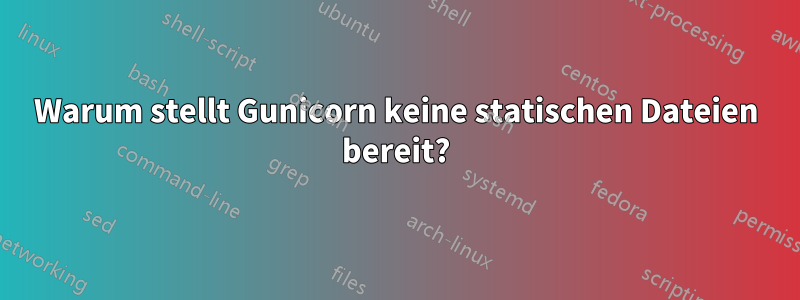 Warum stellt Gunicorn keine statischen Dateien bereit?