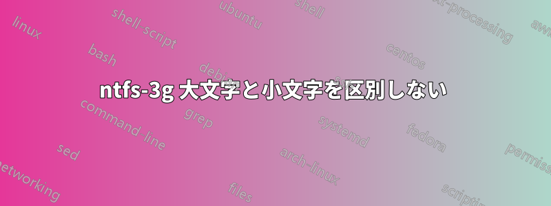 ntfs-3g 大文字と小文字を区別しない