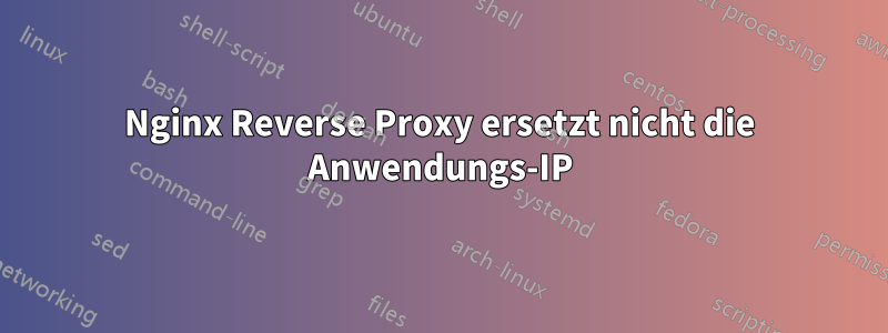 Nginx Reverse Proxy ersetzt nicht die Anwendungs-IP