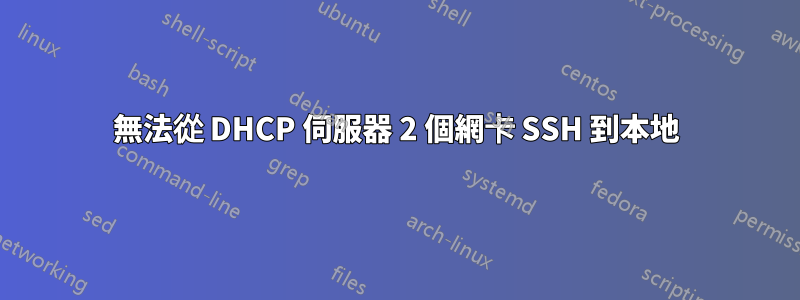 無法從 DHCP 伺服器 2 個網卡 SSH 到本地