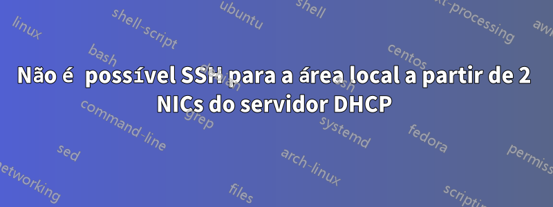 Não é possível SSH para a área local a partir de 2 NICs do servidor DHCP