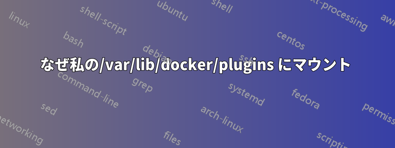 なぜ私の/var/lib/docker/plugins にマウント