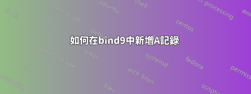 如何在bind9中新增A記錄