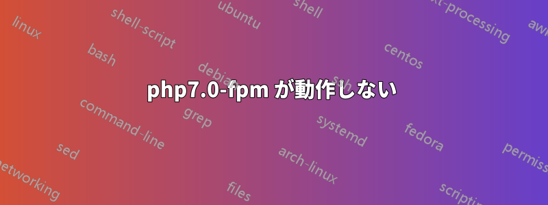 php7.0-fpm が動作しない