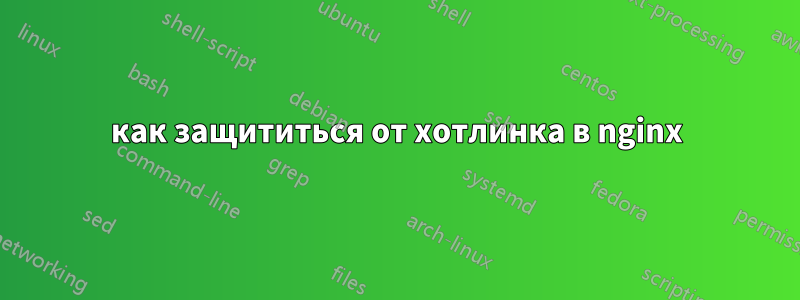 как защититься от хотлинка в nginx