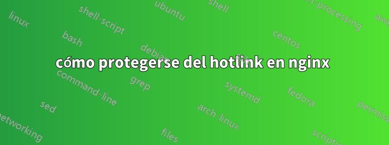 cómo protegerse del hotlink en nginx