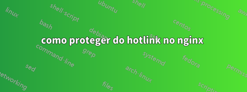 como proteger do hotlink no nginx