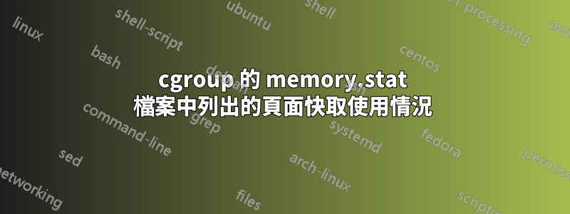 cgroup 的 memory.stat 檔案中列出的頁面快取使用情況