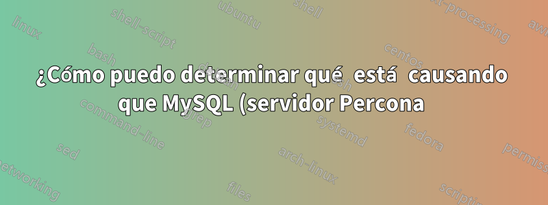 ¿Cómo puedo determinar qué está causando que MySQL (servidor Percona) falle en Linux?
