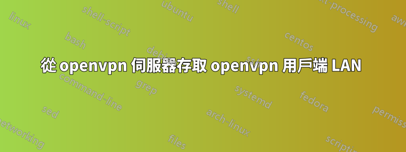 從 openvpn 伺服器存取 openvpn 用戶端 LAN