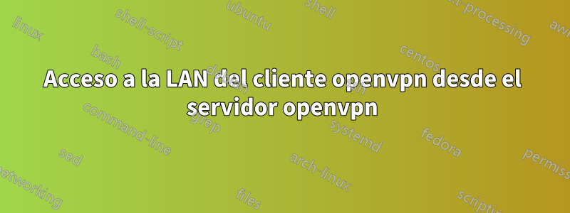 Acceso a la LAN del cliente openvpn desde el servidor openvpn