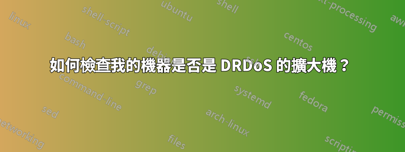 如何檢查我的機器是否是 DRDoS 的擴大機？