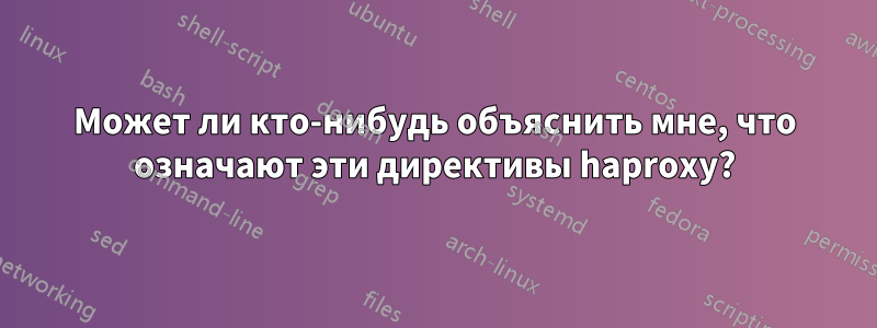 Может ли кто-нибудь объяснить мне, что означают эти директивы haproxy?