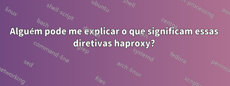 Alguém pode me explicar o que significam essas diretivas haproxy?