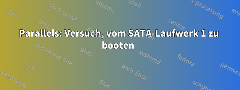 Parallels: Versuch, vom SATA-Laufwerk 1 zu booten 