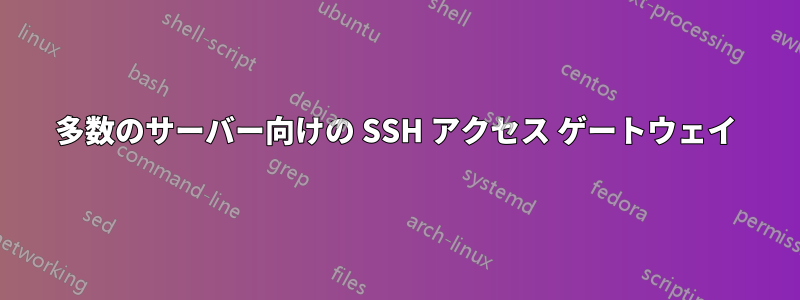 多数のサーバー向けの SSH アクセス ゲートウェイ