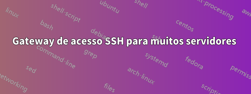 Gateway de acesso SSH para muitos servidores