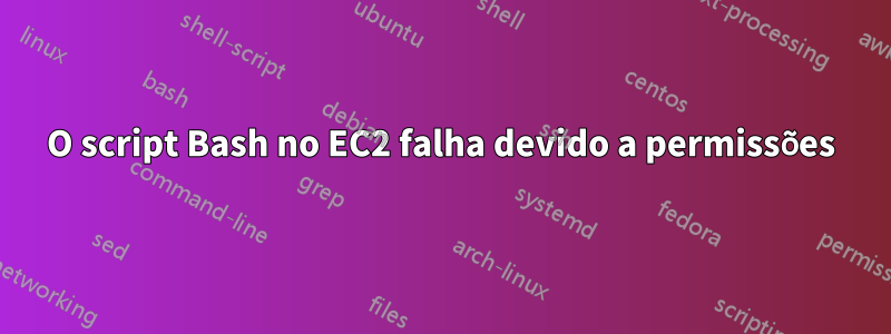 O script Bash no EC2 falha devido a permissões