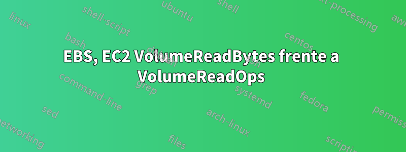 EBS, EC2 VolumeReadBytes frente a VolumeReadOps