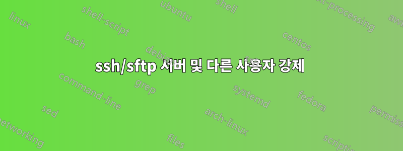 ssh/sftp 서버 및 다른 사용자 강제