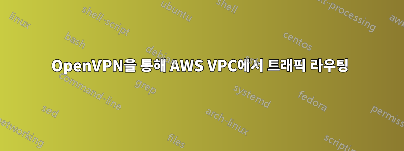 OpenVPN을 통해 AWS VPC에서 트래픽 라우팅